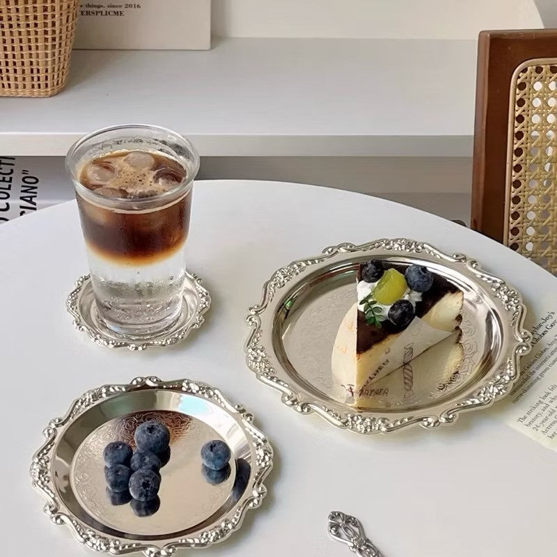 歐式復古浮雕托盤