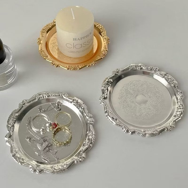 歐式復古浮雕托盤