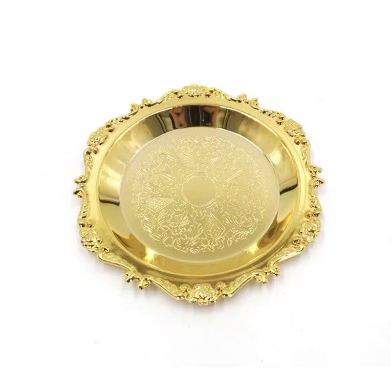 歐式復古浮雕托盤