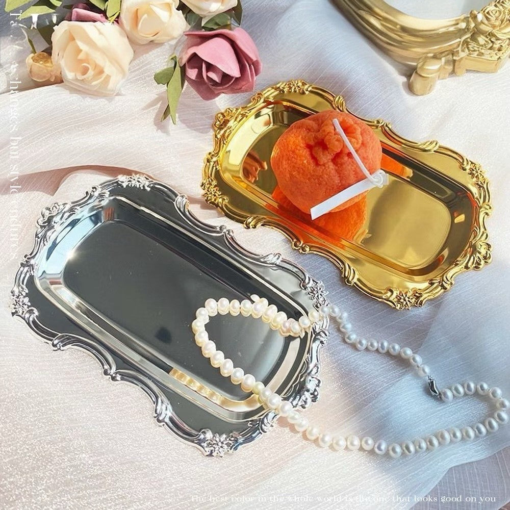 歐式復古浮雕托盤