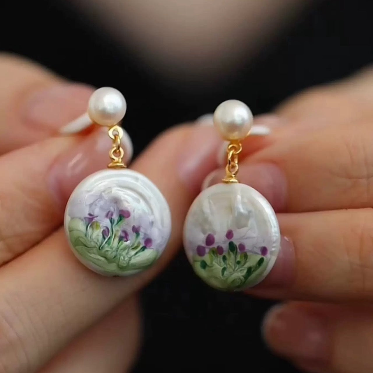 莫內花園 Flora | 巴洛克紫羅花語 耳環