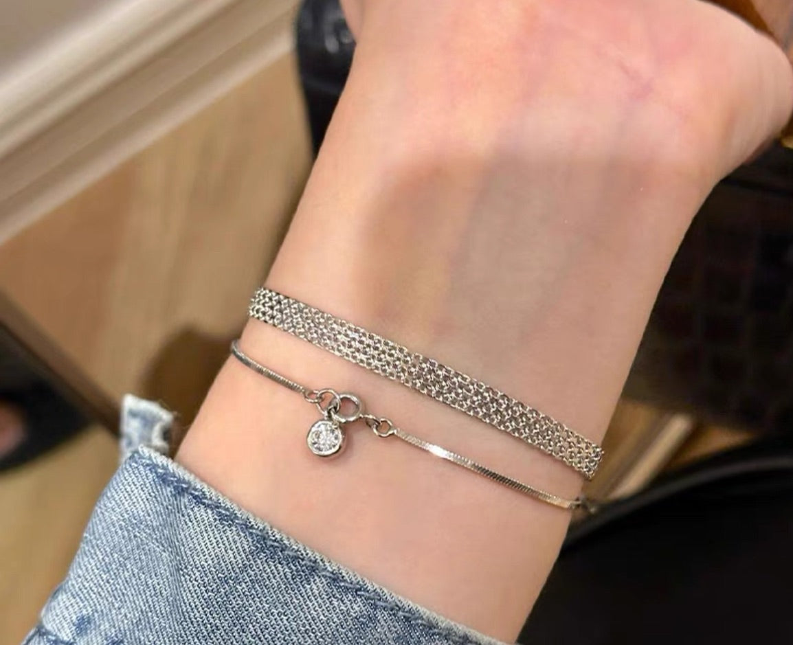 Pulsera trenzada de encaje vintage francés Gracia