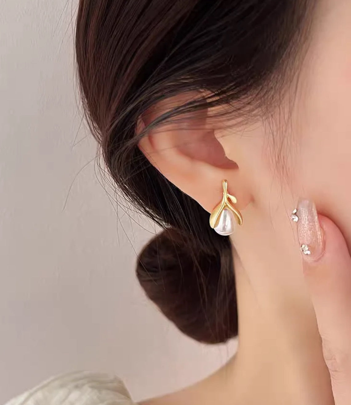 Hada de las Flores|Pendientes de Perlas Naturales de Agua Dulce