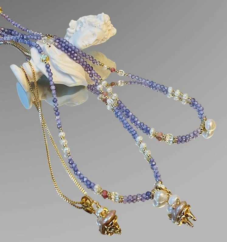 Collar de perlas barrocas con helado La Glace de Paris