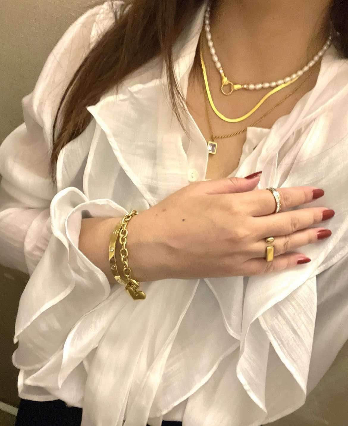 Collar de perlas naturales de agua dulce de lujo, estilo retro francés, hecho a mano.