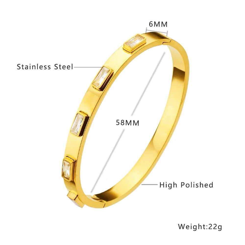 French retro stainless steel 316L waterproof and non-fading bracelet