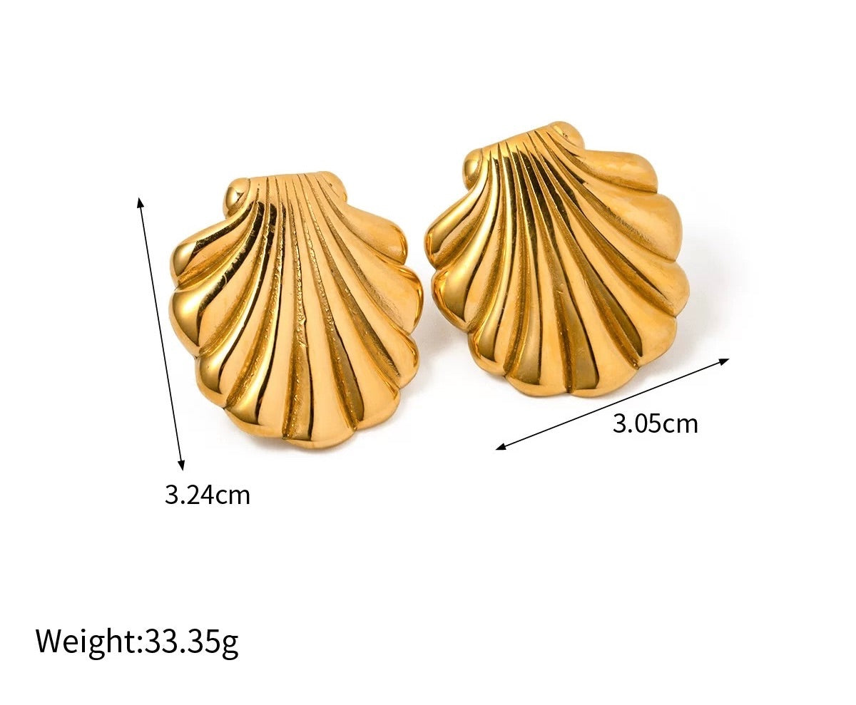 Ocean Resort Style Pearl Shell Starfish Conch Seahorse Series (Earrings)