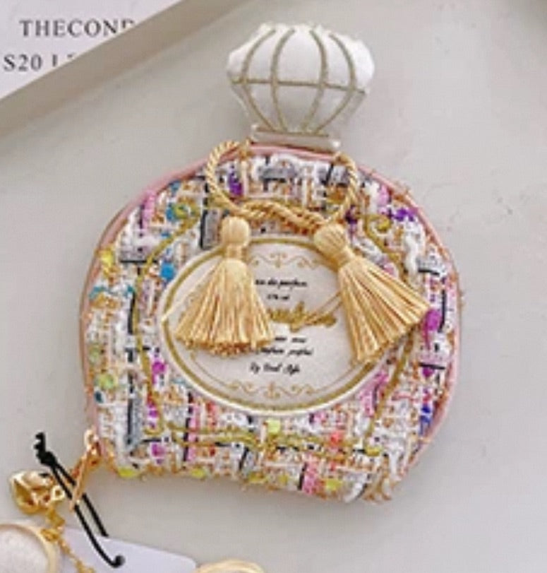 Bolsa de joyería con frasco de perfume francés Poesía de la Luz