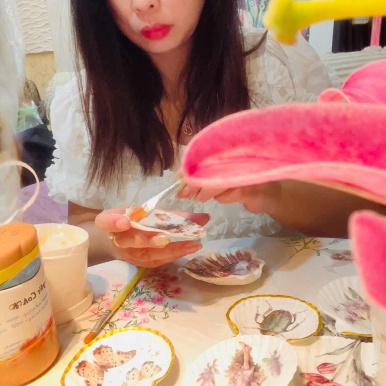 Historia del ángel | Capítulo del hada de las flores | Plato de joyería de concha de Degubat