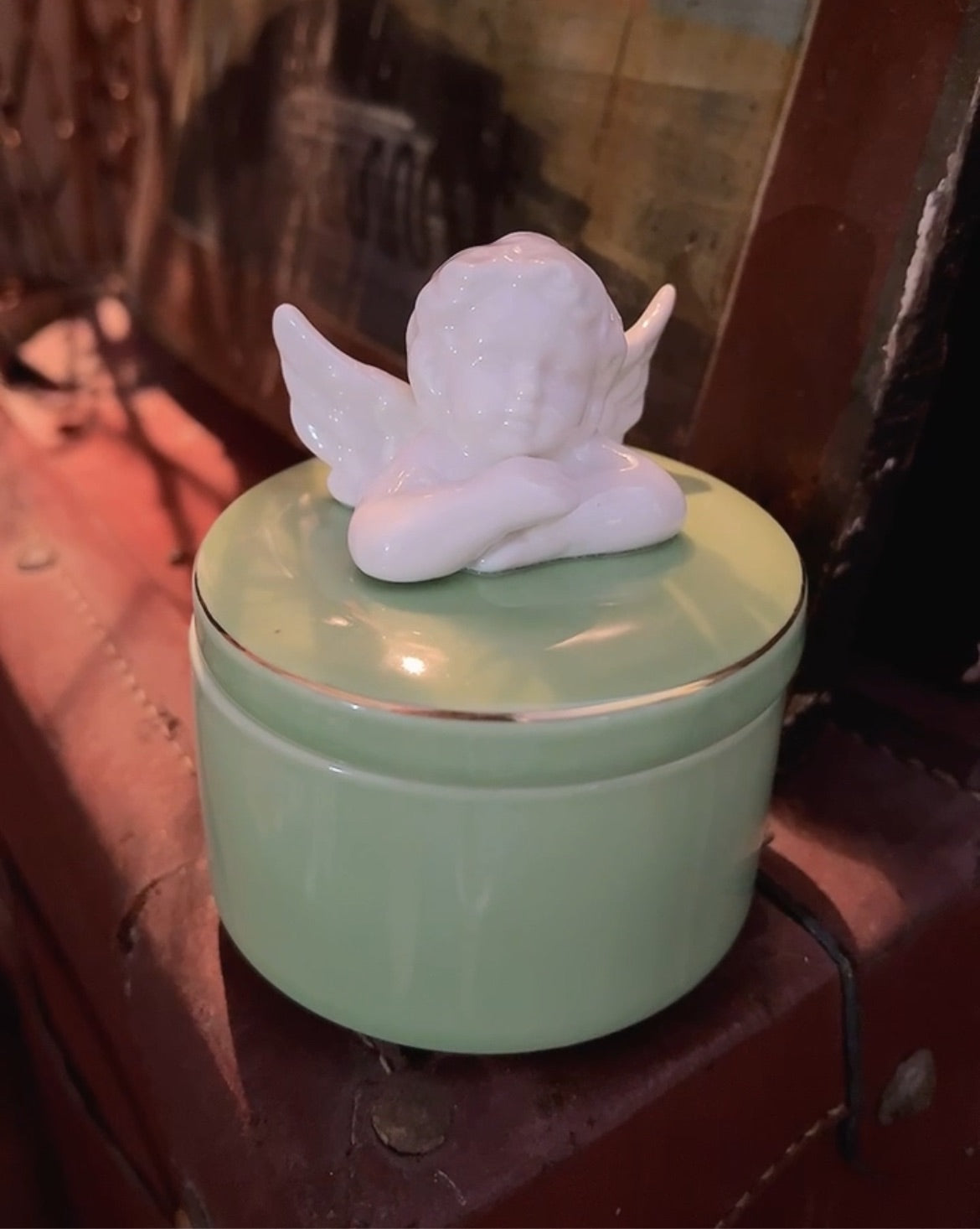 Vela de ángel de Green Lake en caja de regalo con bolsa de regalo