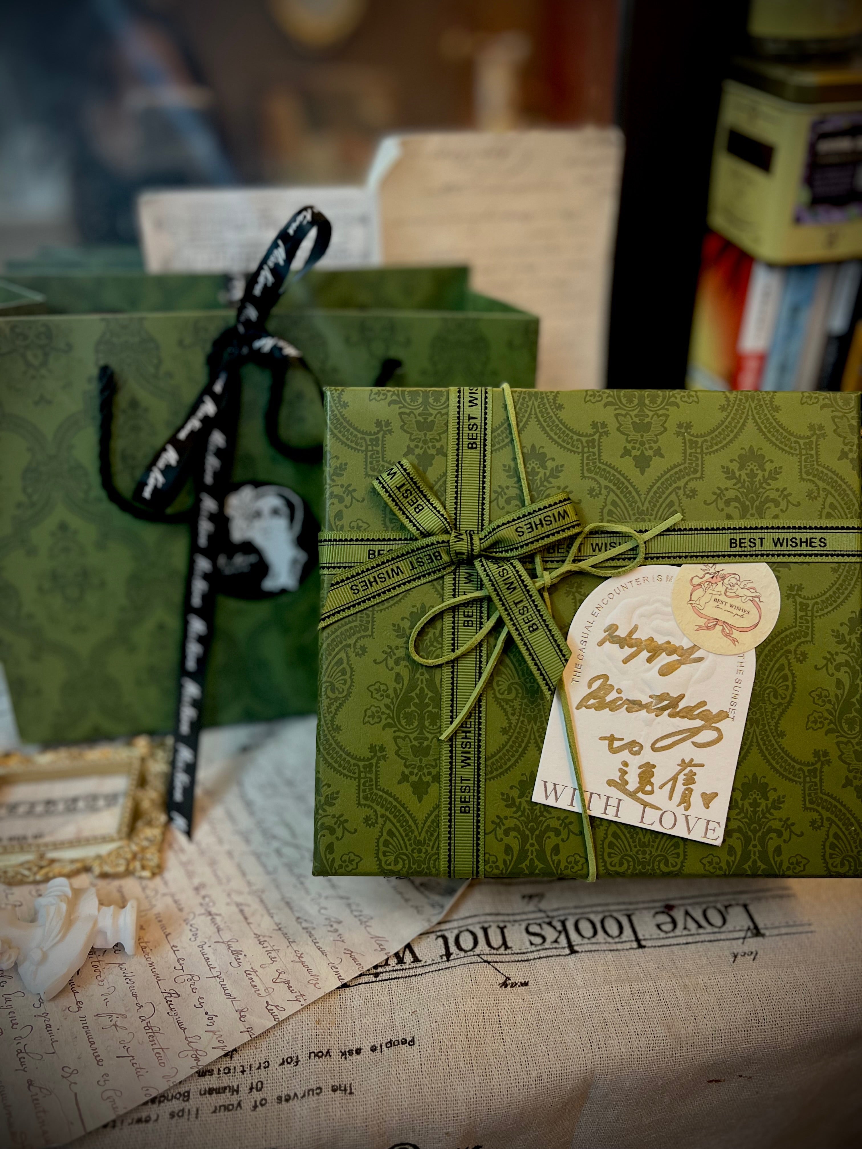 Vela de ángel de Green Lake en caja de regalo con bolsa de regalo