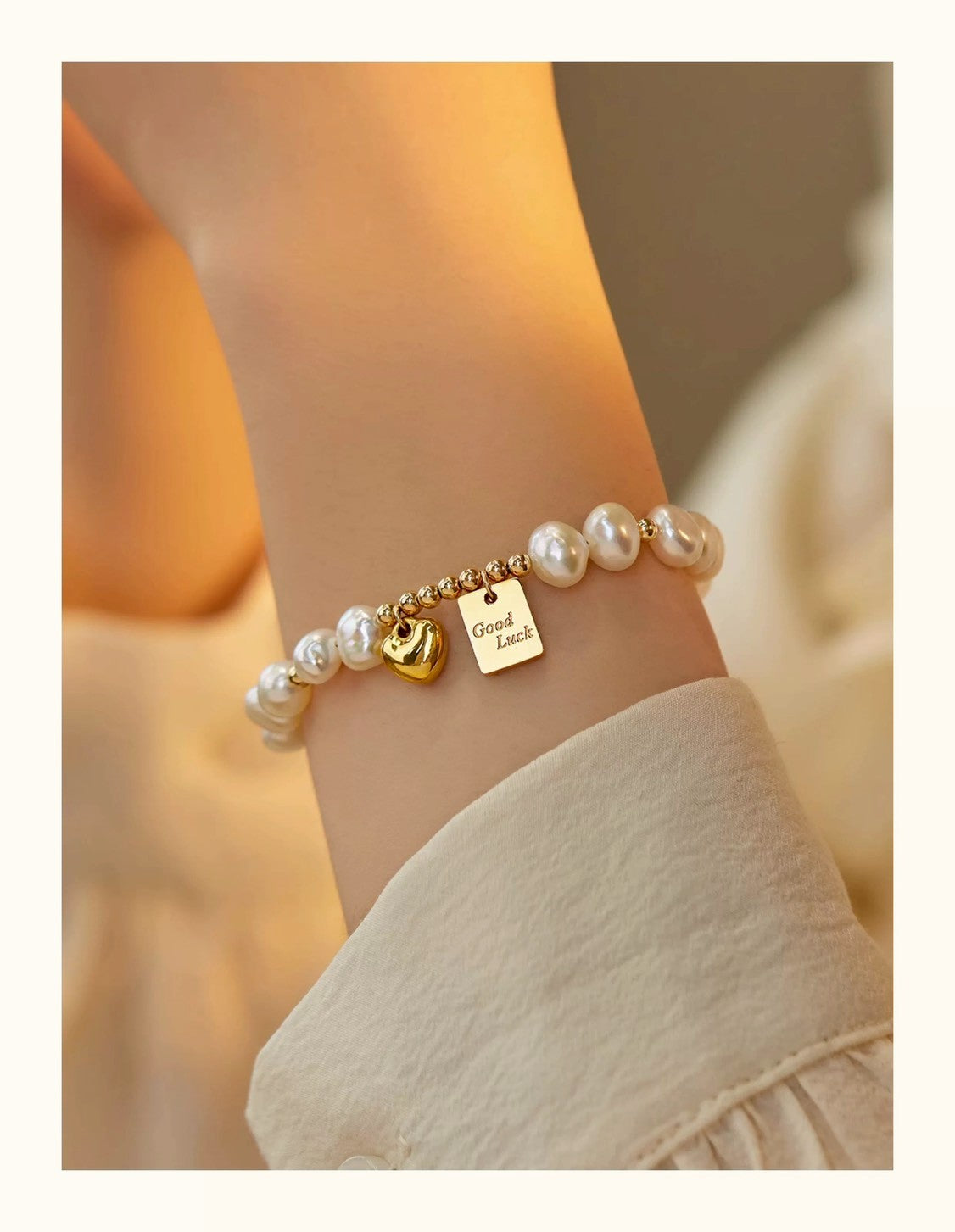 珍珠小姐|【祕密王冠.珍珠系列】莉莉安的祝福(Good Luck吊牌項鍊/手鍊)