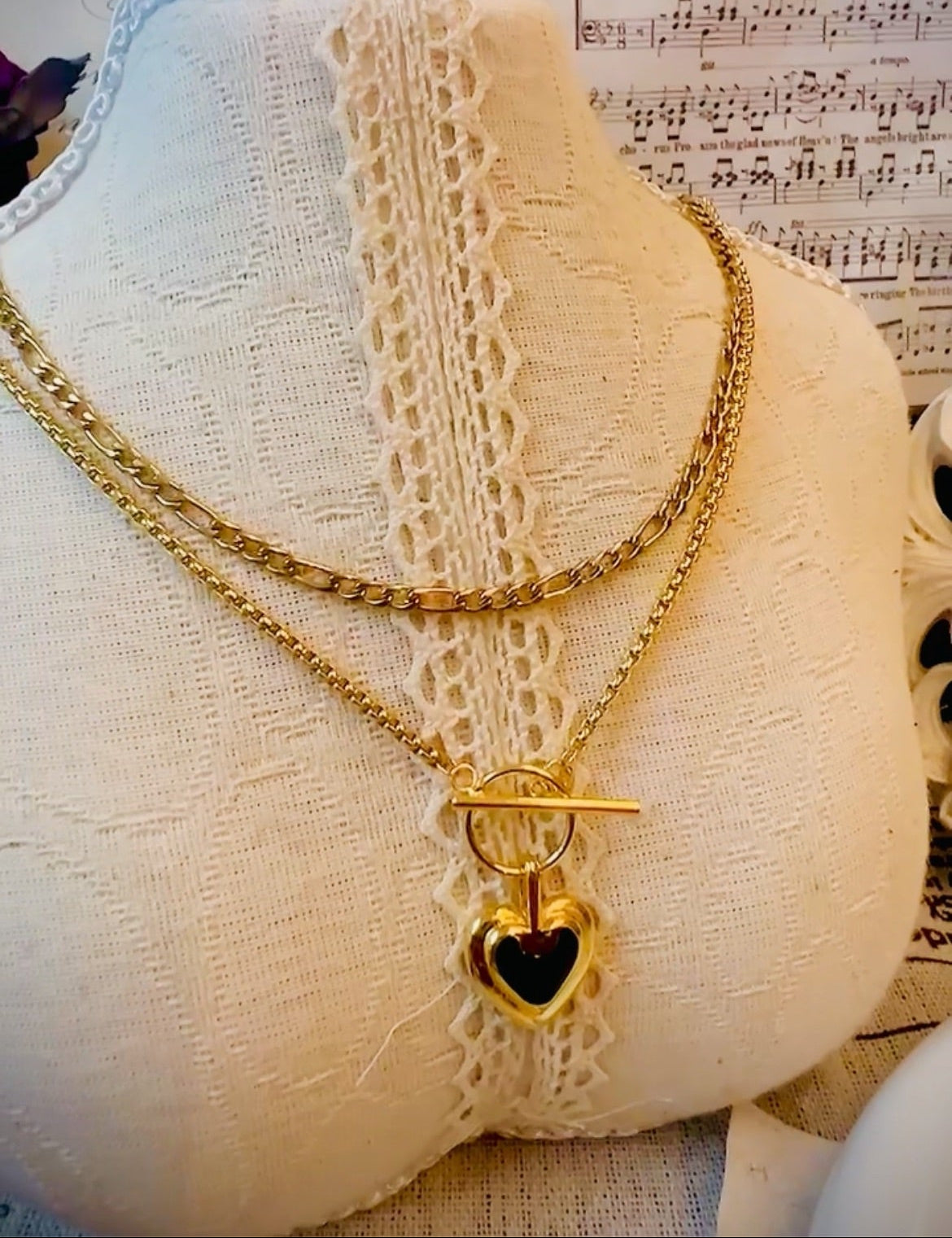 光年系列 Onyx Heart|黑瑪瑙愛心 OT扣項鍊