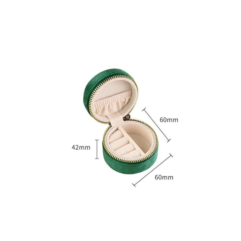 迷你隨身絨布復古首飾盒便攜式高檔精緻防氧化