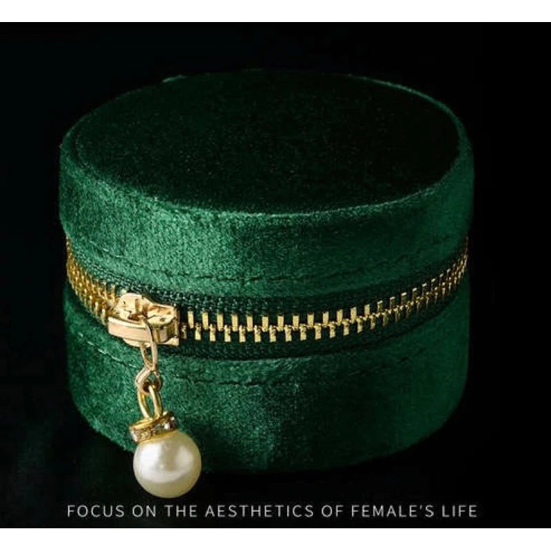 迷你隨身絨布復古首飾盒便攜式高檔精緻防氧化