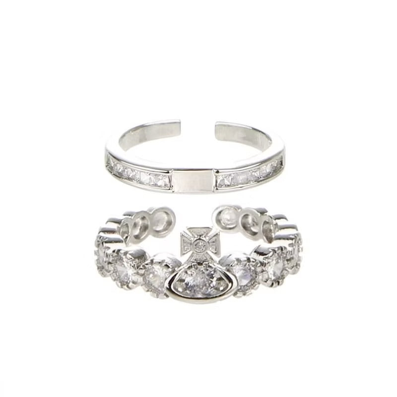 Serie Light Years | Anillo ajustable de extremo abierto Coronación Radiante