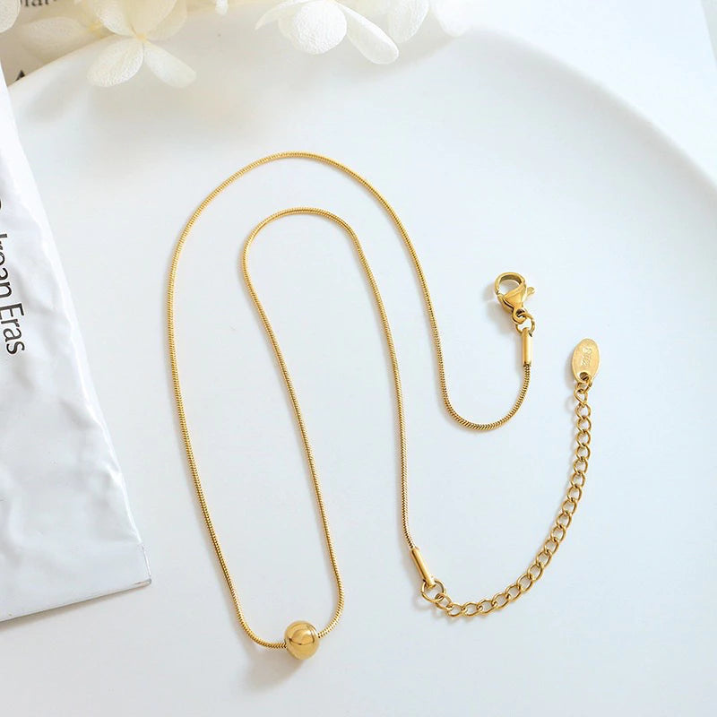 歐美 冷淡 ins風 潮款 個性 OT扣 兩戴鎖頭 鋼珠 吊墜 多層疊戴 項鍊 女