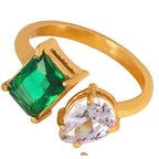 對話-不對稱開口式戒指