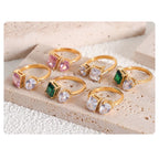 對話-不對稱開口式戒指