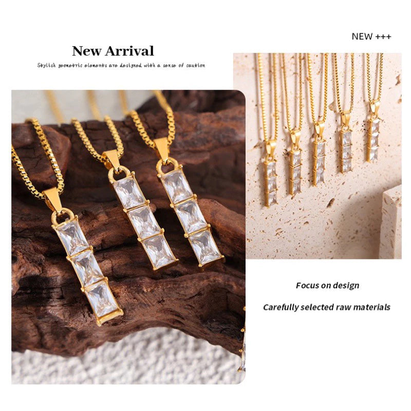 鈦鋼精選自信水晶石項鍊