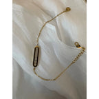 迴圈幸運轉珠 歐美熱銷不鏽鋼鋯石金色轉運 項鍊/手鏈