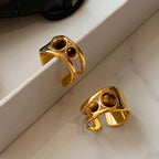 光年系列｜琥光開口式戒指｜Amber Glow Ring