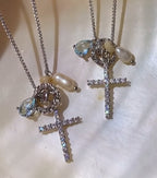 珍珠小姐｜星露十字項鍊Stellar Dew Cross Necklace