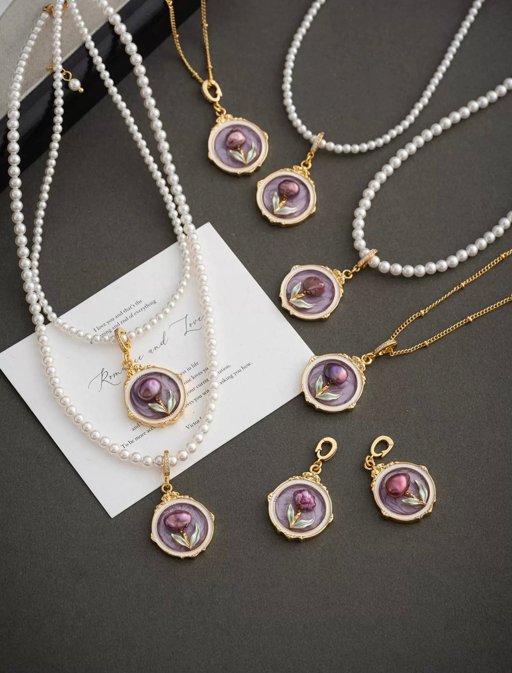 莫內花園 Flora｜紫鬱金花香項鍊 Violet Bloom Necklace