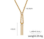 Joyería MissKaren de acero de titanio de 18 quilates con diamantes de lujo ligeros y doble capa retorcida.