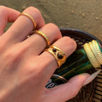 光年系列｜琥光開口式戒指｜Amber Glow Ring