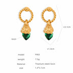 莫內花園 Flora｜花園心語 耳環 (綠水晶) Jardin d’Amour Earrings