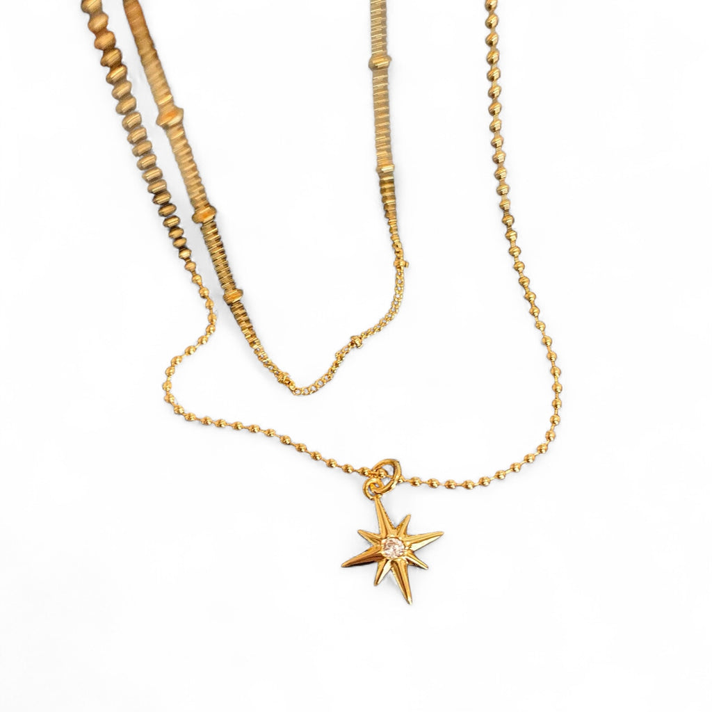 星月神話｜八芒星雙層項鍊
Luna Tarot｜Eight-Point Star Layered Necklace