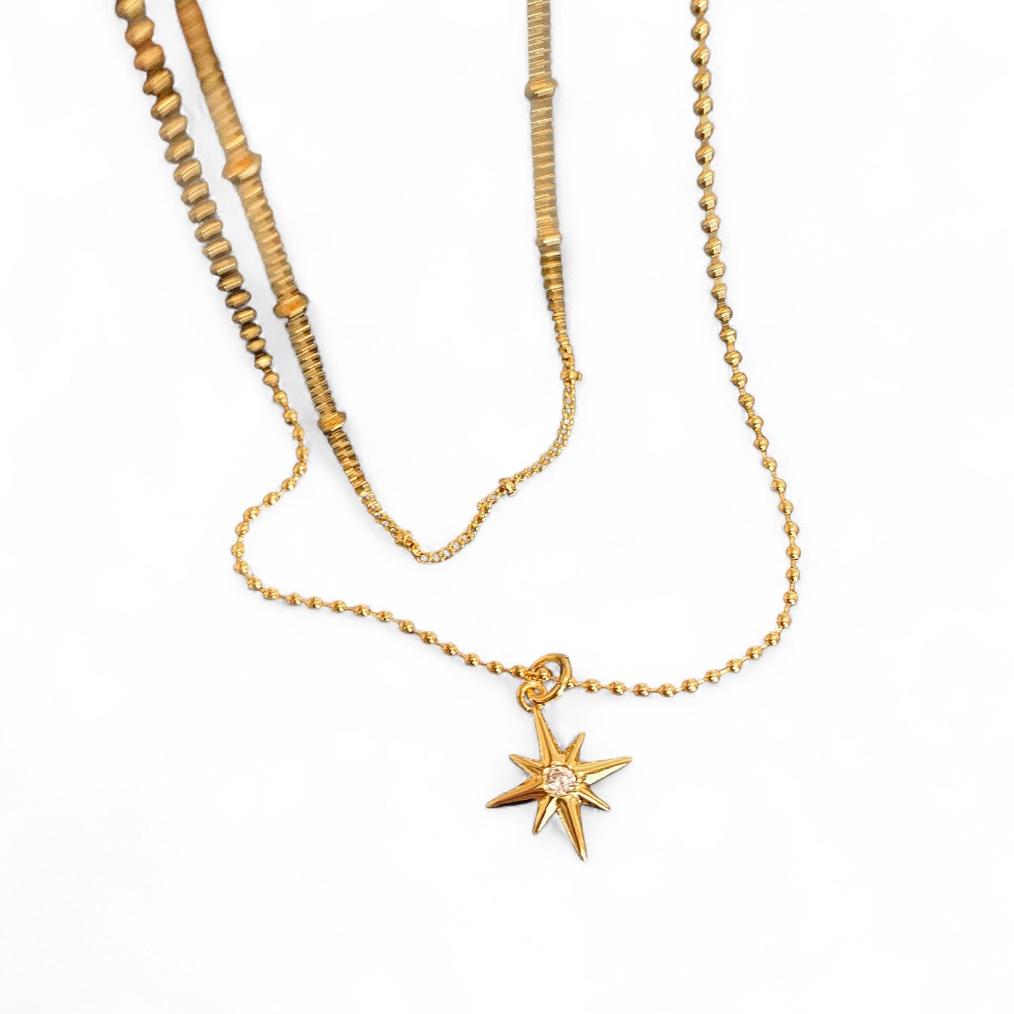 星月神話｜八芒星雙層項鍊
Luna Tarot｜Eight-Point Star Layered Necklace