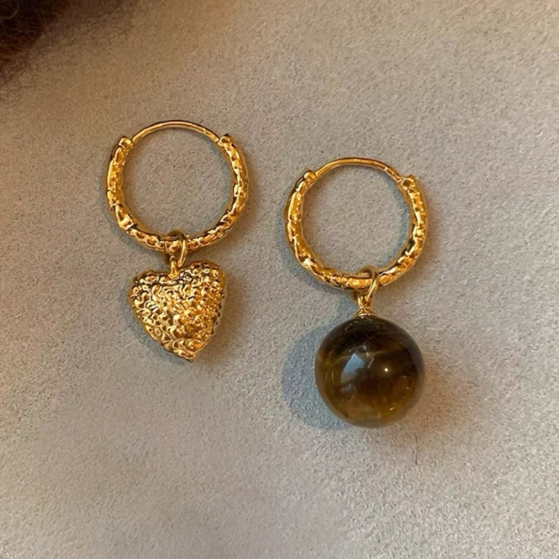 光年系列｜琥光耳環.虎眼石款Amber Glow earrings
