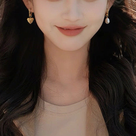 光年系列｜琥光耳環.淡水珍珠款Amber Glow earrings