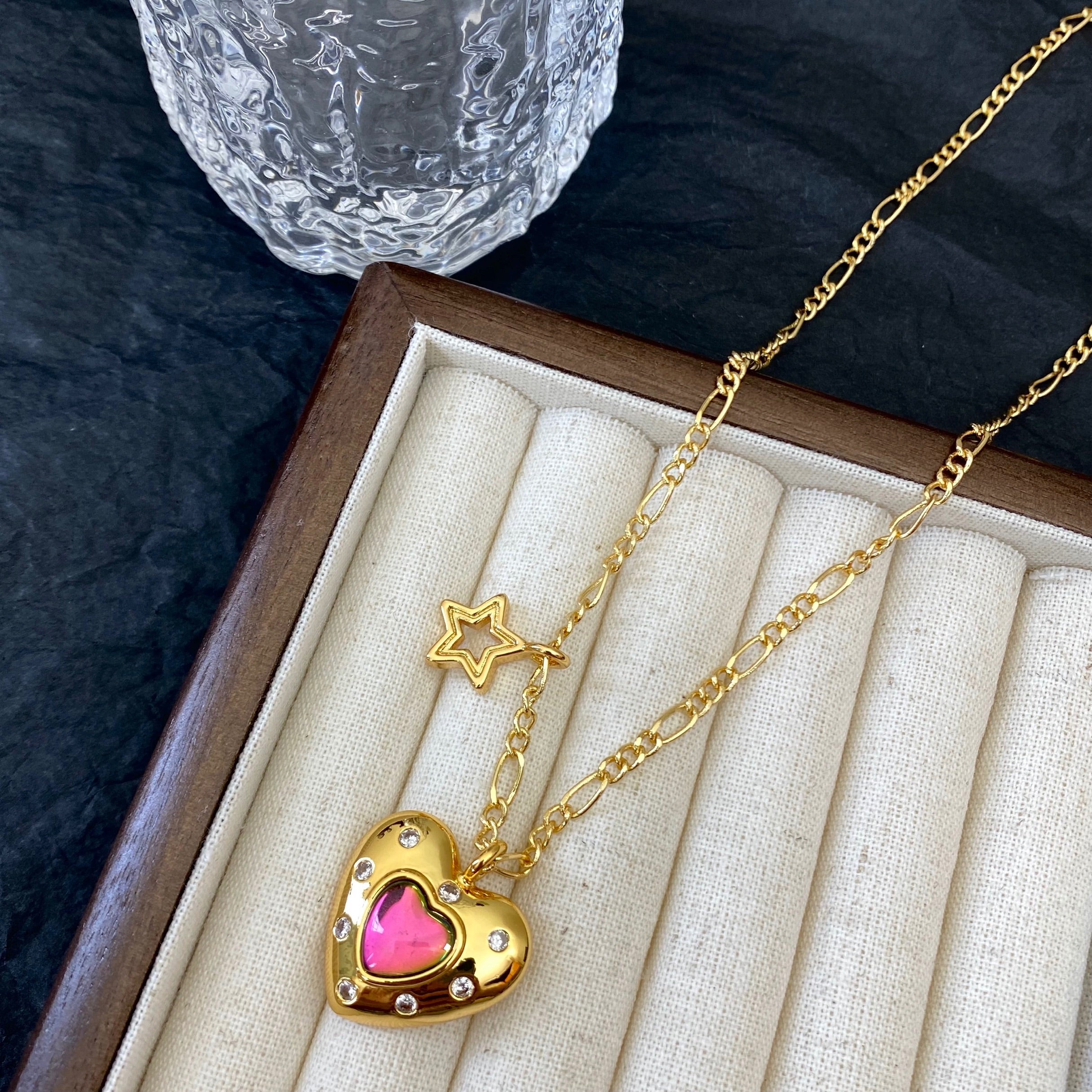 Barbie Corazón | Conjunto de la serie (Collar + Pendientes)