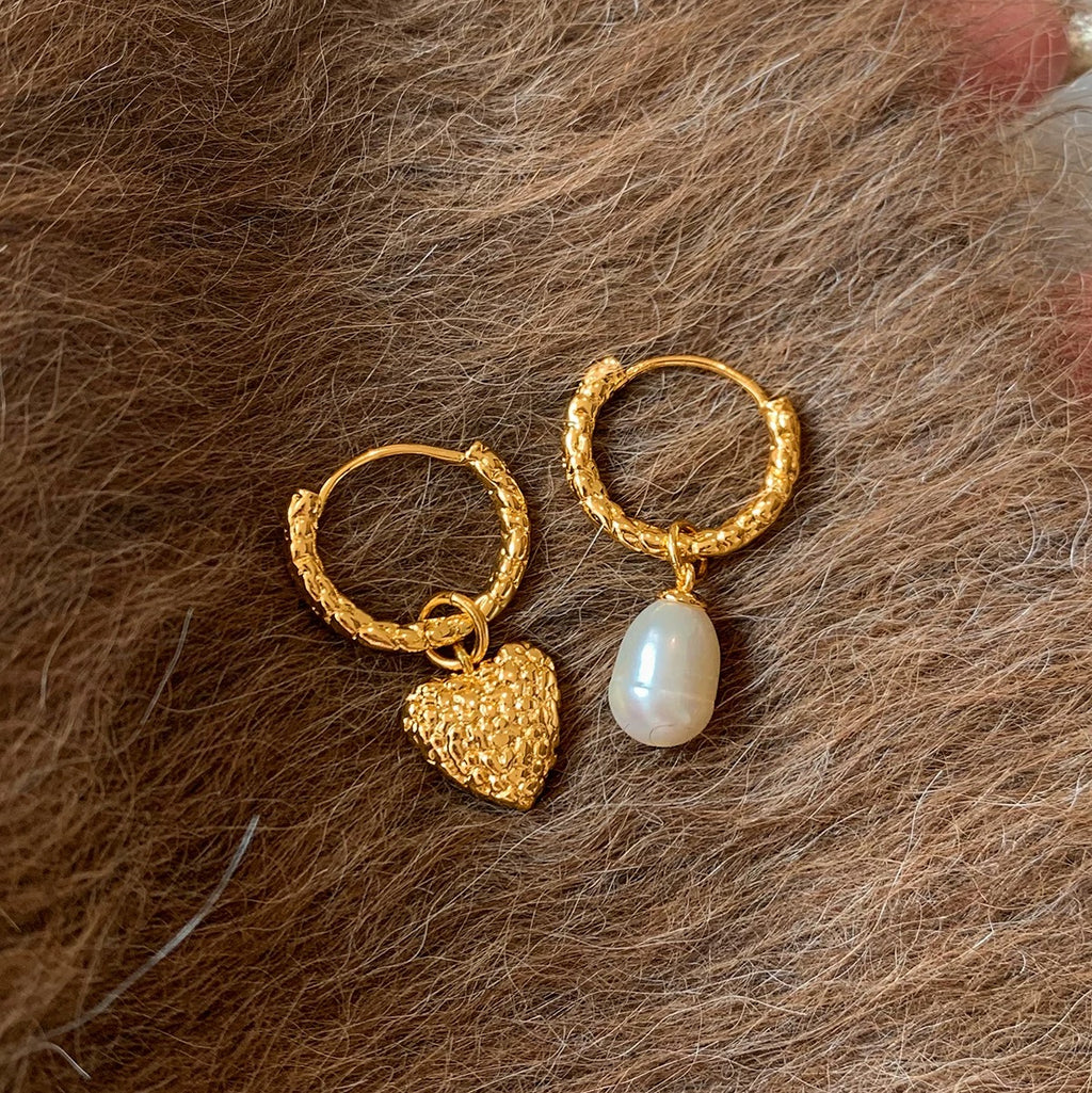 光年系列｜琥光耳環.淡水珍珠款Amber Glow earrings