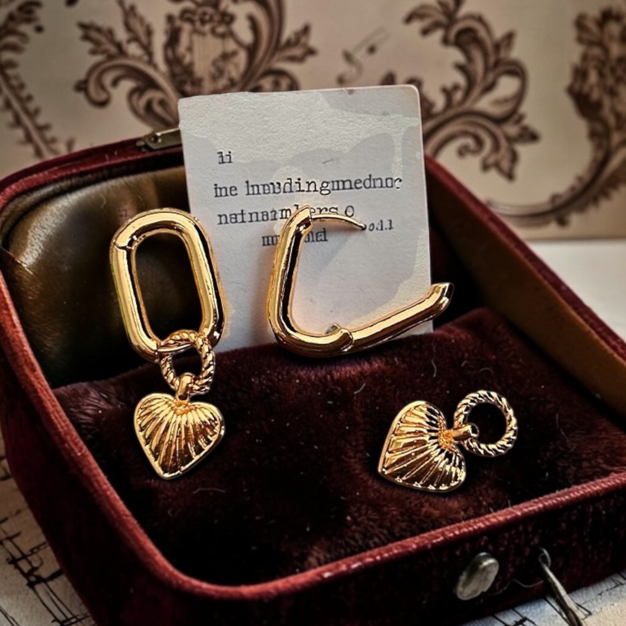 貝殼之吻｜可拆式愛心耳環
Shell Kiss Detachable Heart Earrings