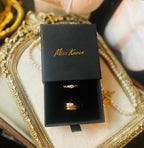 Golden Sign｜馬眼鋯石戒指 寬版