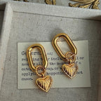 貝殼之吻｜可拆式愛心耳環
Shell Kiss Detachable Heart Earrings