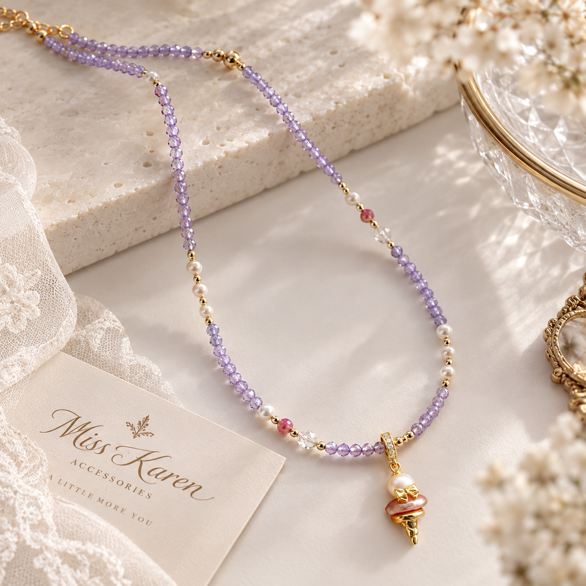 La Glace de Paris Ice Cream Baroque Pearl Necklace