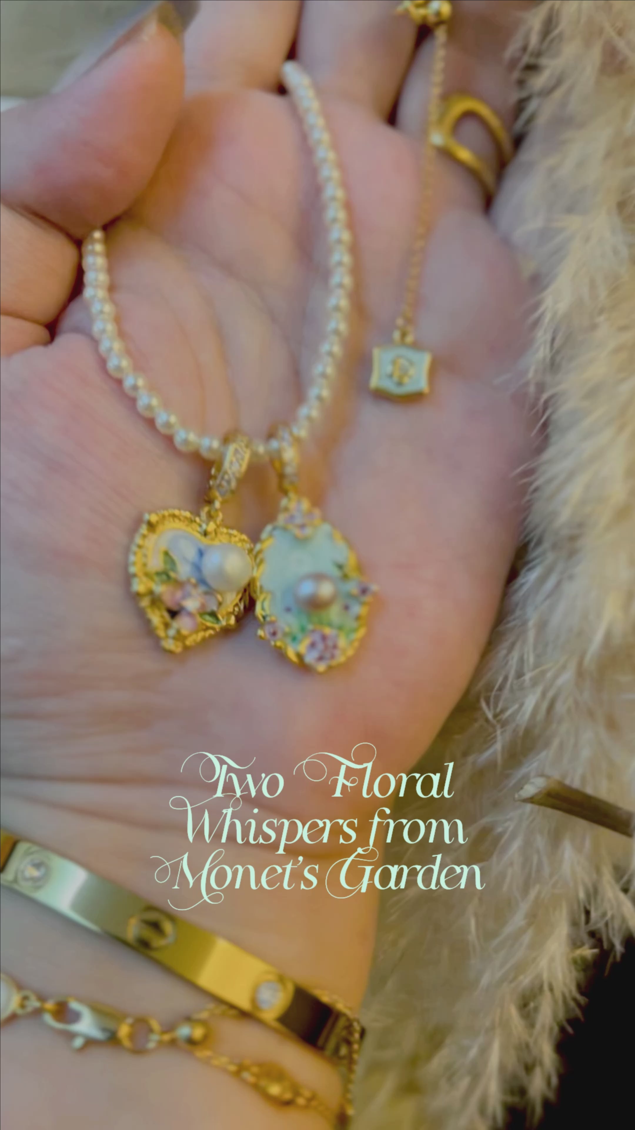莫內花園 Flora | 天光之心 項鍊 Heart of Dawn Necklace Pearl Necklace – Vintage Gift | Miss Karen