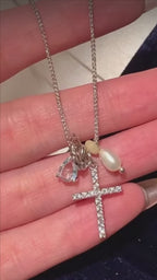 珍珠小姐｜星露十字項鍊Stellar Dew Cross Necklace